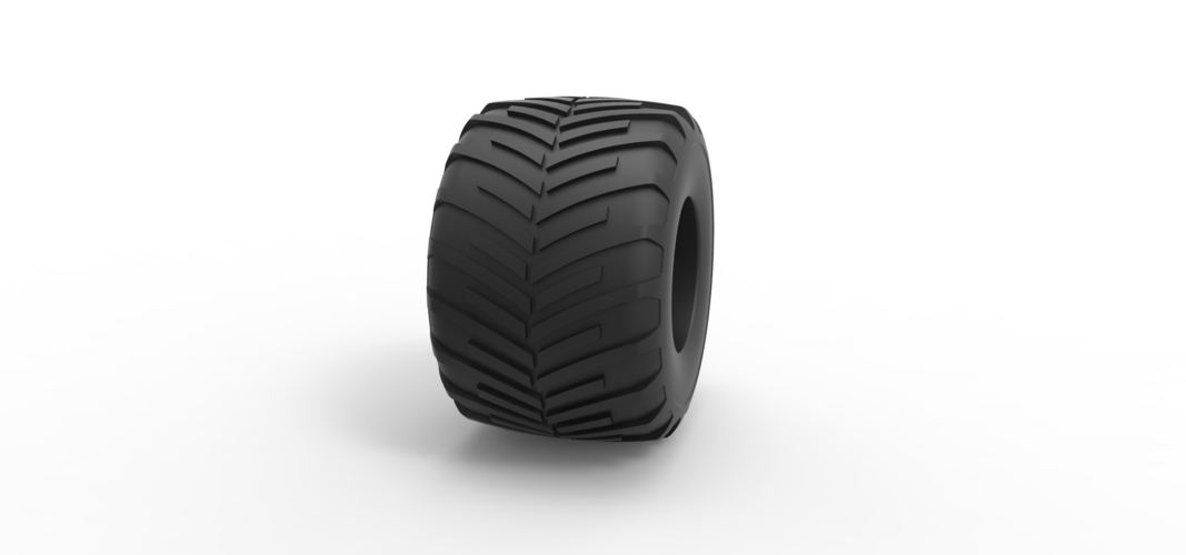 Diecast Monster Jam tire 23 Scale 1:25 3D Print 516659