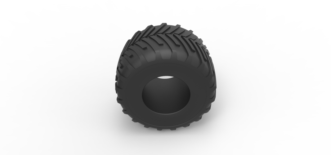 Diecast Monster Jam tire 23 Scale 1:25 3D Print 516662