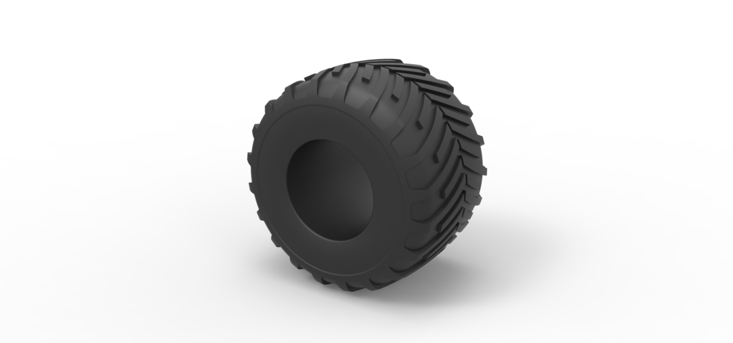 Diecast Monster Jam tire 23 Scale 1:25 3D Print 516663