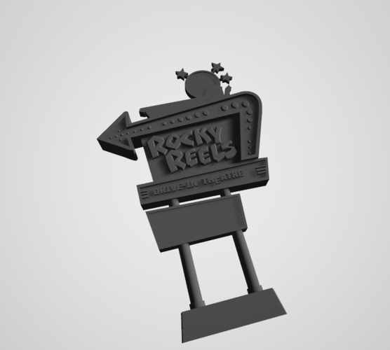 Rocky Reels Sign  3D Print 516666