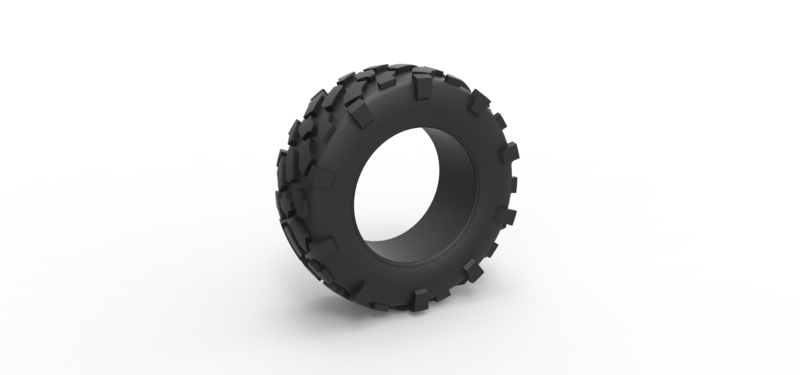 Offroad tire 64 Scale 1:25