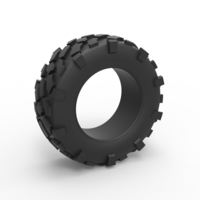 Small Diecast offroad tire 64 Scale 1:25 3D Printing 516674