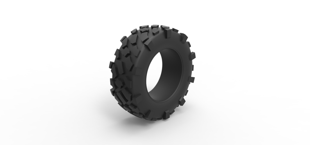 Diecast offroad tire 64 Scale 1:25 3D Print 516675