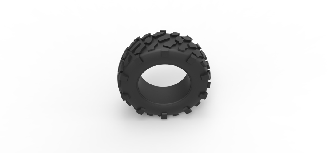 Diecast offroad tire 64 Scale 1:25 3D Print 516679