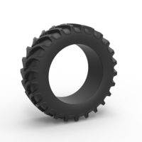 Small Tractor tire 15 Scale 1:25 3D Printing 516682