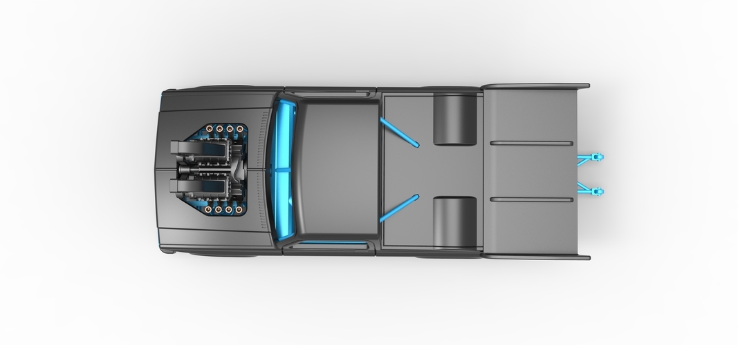 Dragster truck Scale 1:25 3D Print 516969