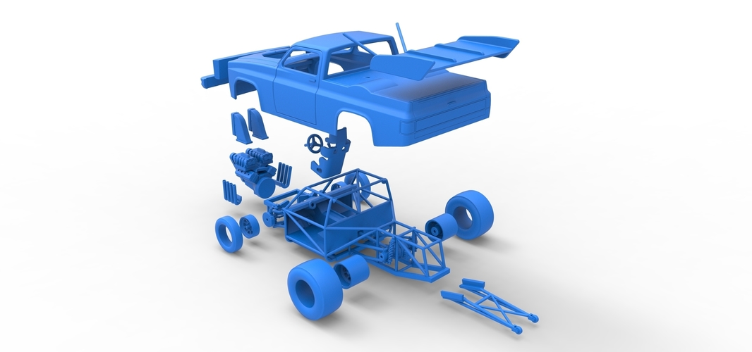 Dragster truck Scale 1:25 3D Print 516981