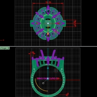 Emerald diamond ring 005 - Thumbnail 8