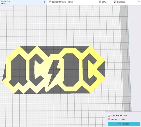 AC/DC WALL ART 3D Print 517084