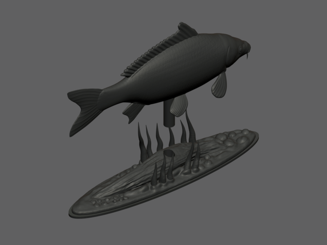 carp underwater statue detailed texture for 3d printing 3D Print 517152