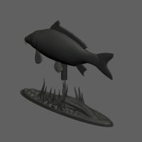 carp underwater statue detailed texture for 3d printing - Thumbnail 7
