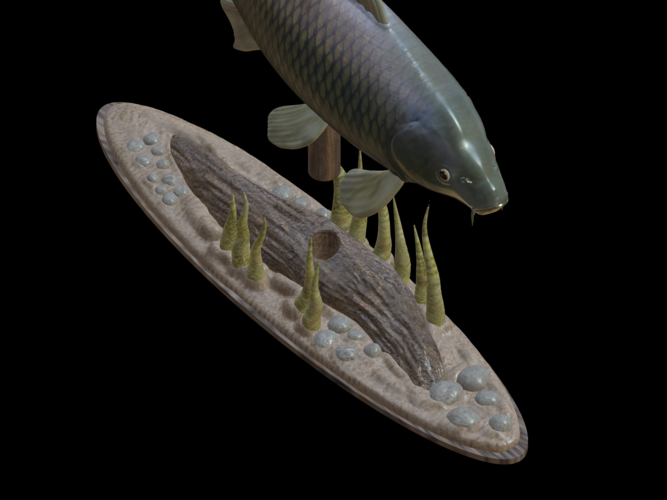 carp underwater statue detailed texture for 3d printing 3D Print 517155