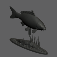 carp underwater statue detailed texture for 3d printing - Thumbnail 11