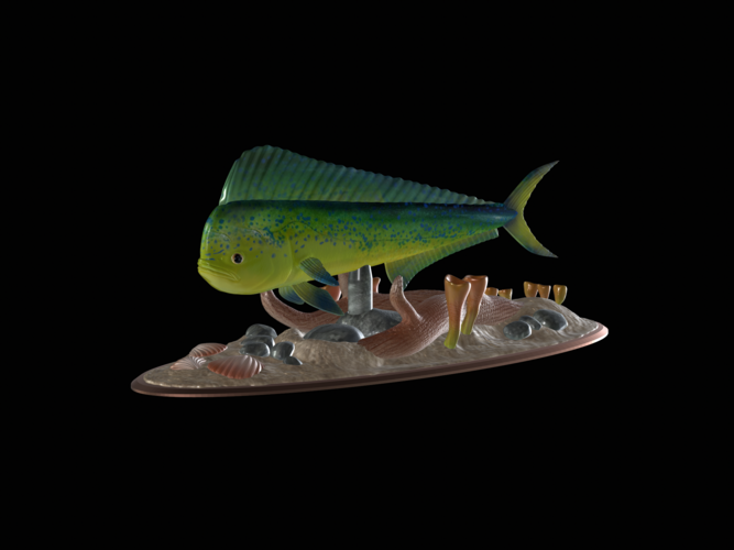 mahi mahi / dorado / underwater statue detailed texture  3D Print 517160