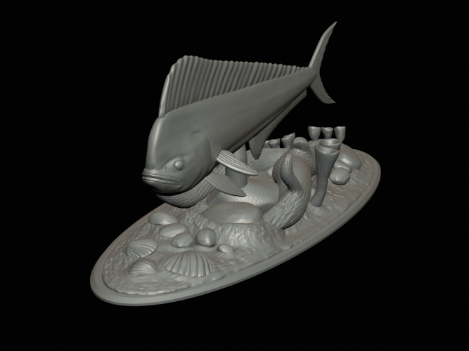 mahi mahi / dorado / underwater statue detailed texture  3D Print 517168