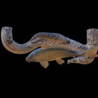 carp underwater statue on the wall - Thumbnail 5