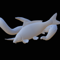 carp underwater statue on the wall - Thumbnail 9