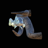 pike underwater statue on the wall - Thumbnail 1