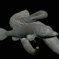 pike underwater statue on the wall - Thumbnail 8