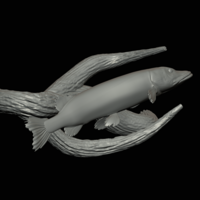 pike underwater statue on the wall - Thumbnail 10