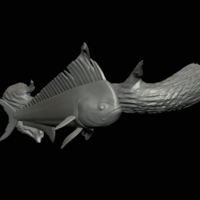 mahi mahi / dorado underwater statue on the wall - Thumbnail 9