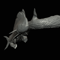 mahi mahi / dorado underwater statue on the wall - Thumbnail 16