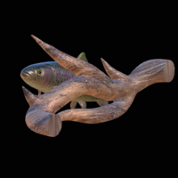 rainbow trout underwater statue on the wall - Thumbnail 3