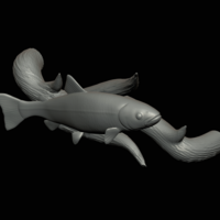 rainbow trout underwater statue on the wall - Thumbnail 12