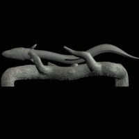 Eel underwater statue on the wall  - Thumbnail 7