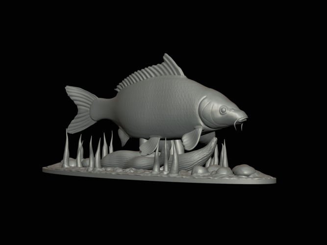  carp 2.0 underwater statue detailed 3D Print 517290