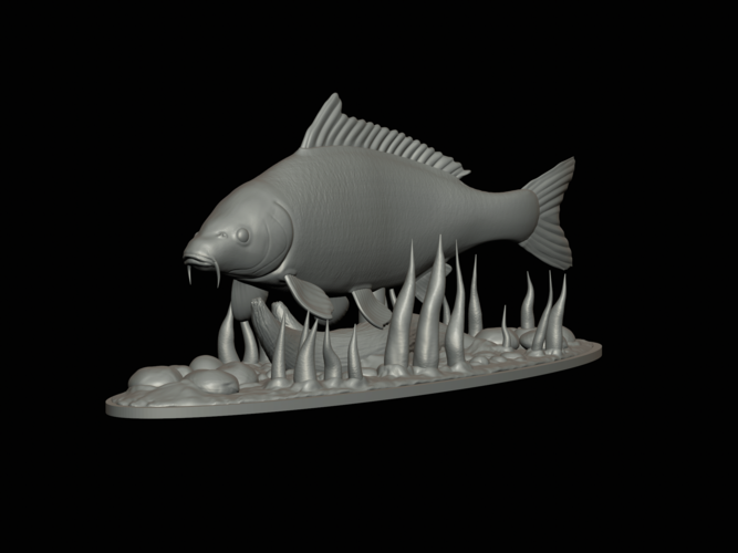  carp 2.0 underwater statue detailed 3D Print 517292