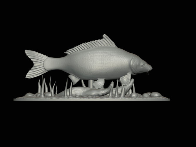  carp 2.0 underwater statue detailed 3D Print 517293