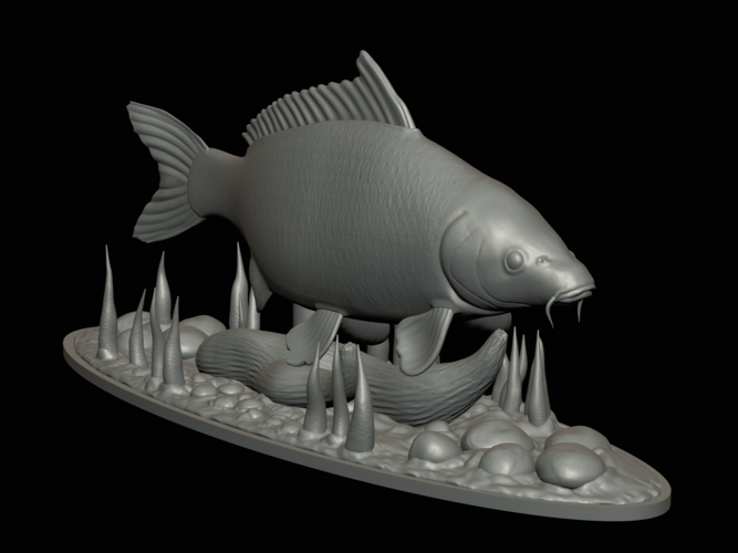  carp 2.0 underwater statue detailed 3D Print 517295