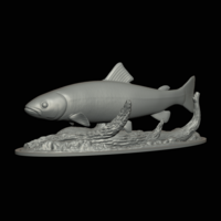 rainbow trout 2.0 underwater statue - Thumbnail 8
