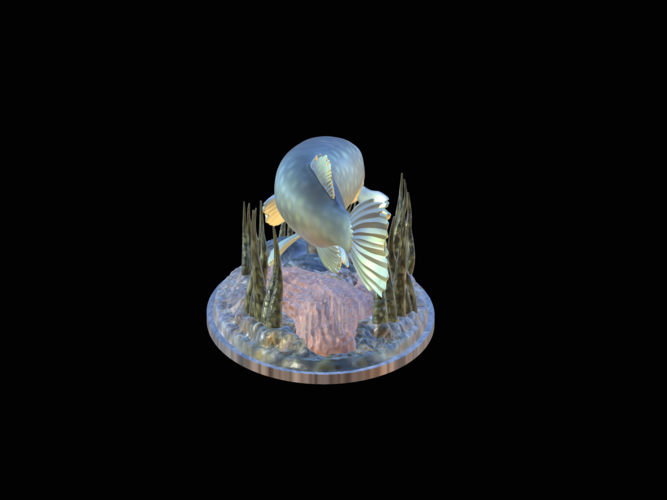 big pike 2.0 underwater statue 3D Print 517349