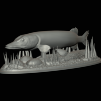 big pike 2.0 underwater statue - Thumbnail 10