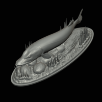 big pike 2.0 underwater statue - Thumbnail 11