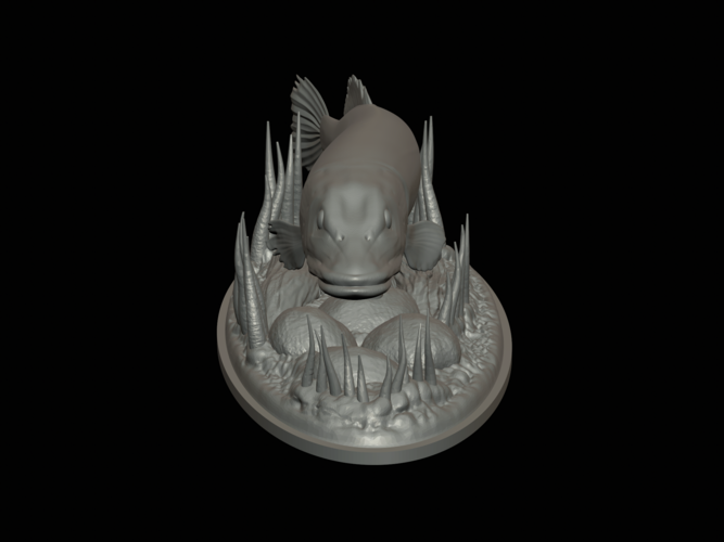 big pike 2.0 underwater statue 3D Print 517356