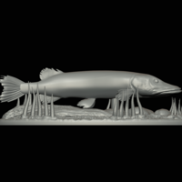 big pike 2.0 underwater statue - Thumbnail 15