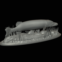 big pike 2.0 underwater statue - Thumbnail 16