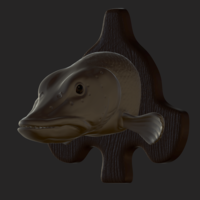 pike detailed texture trophy taxidermy  - Thumbnail 10