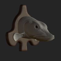 pike detailed texture trophy taxidermy  - Thumbnail 11