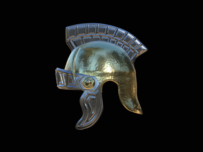 2. slightly broken Helmet rome Antiquity  3D Print 517611