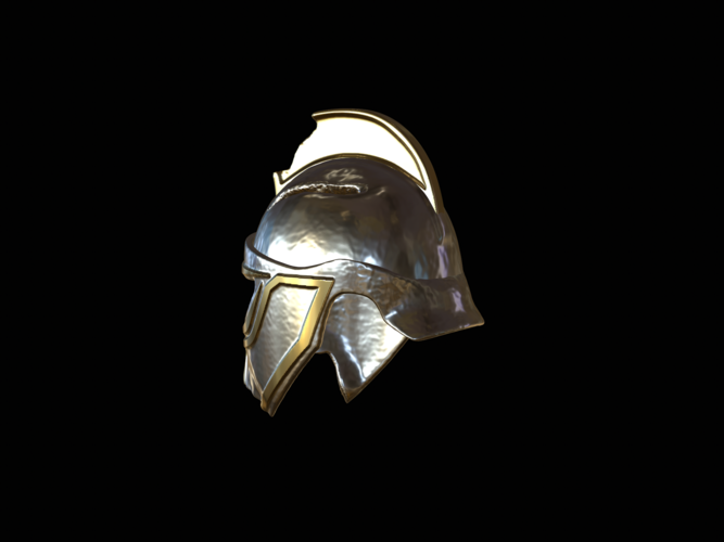 3. very broken Helmet fantasy sparta  3D Print 517922