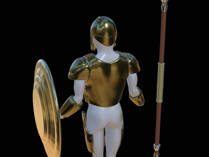 set of Greek armour for 3d printing on figures or for cosplay  3D Print 517927