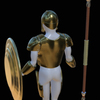 set of Greek armour for 3d printing on figures or for cosplay  - Thumbnail 3