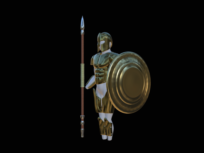 set of Greek armour for 3d printing on figures or for cosplay  3D Print 517930