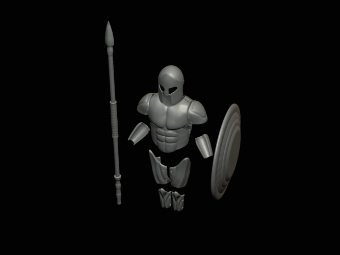 set of Greek armour for 3d printing on figures or for cosplay  3D Print 517935