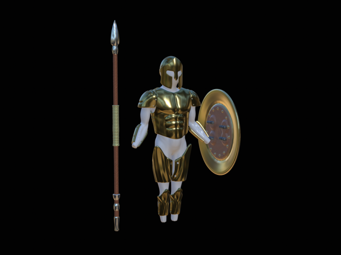 set of Greek armour for 3d printing on figures or for cosplay  3D Print 517937