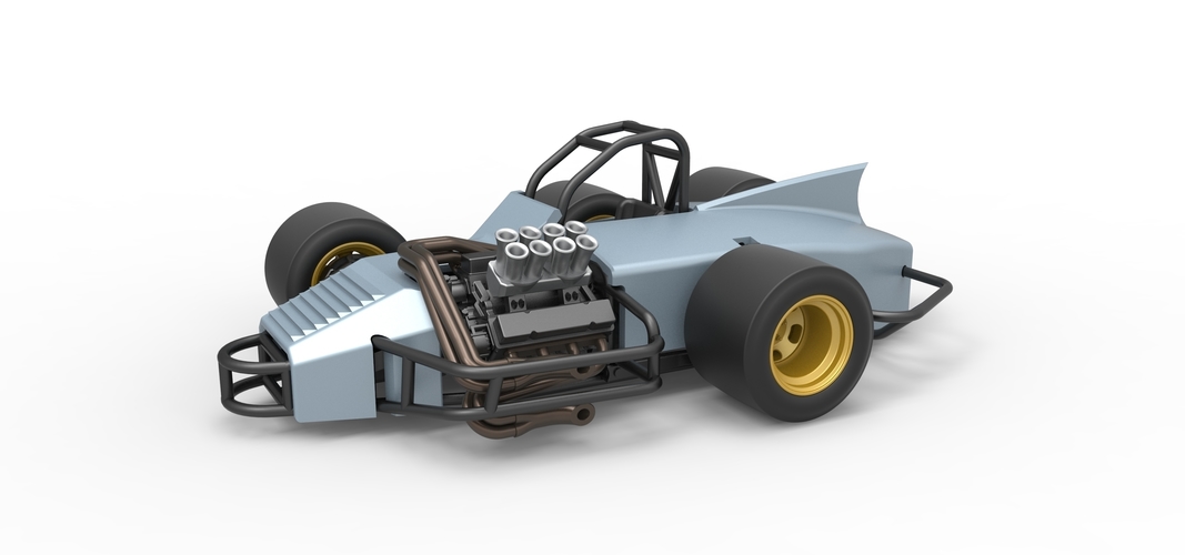 Supermodified 3-to-1 race car 1:25 3D Print 518081